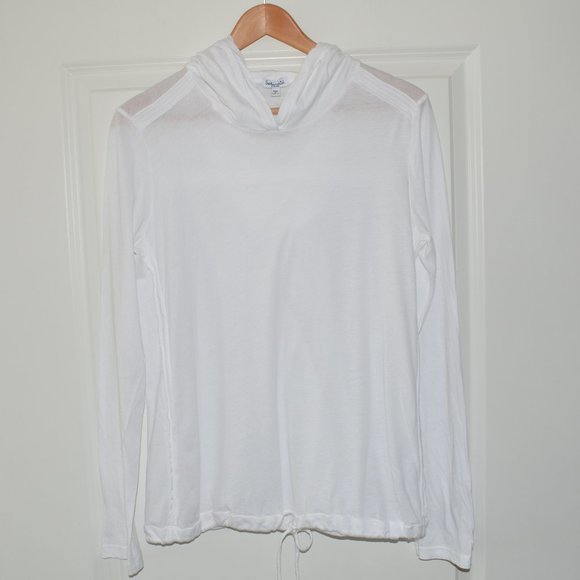 Splendid Light Cotton Hoodie Shirt in Whilte - Size M - Picture 1 of 7